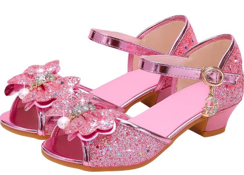 Błyszczące Pantofelki Sandałki Buciki Dla Dziewczynki 32 Na Bal Różowe