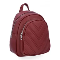 Torebki damskie - Pikowany Plecaczek Damski firmy Herisson 1202H523 Bordowy - miniaturka - grafika 1