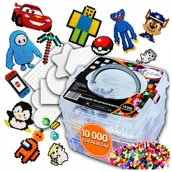 Prace ręczne dla dzieci - MEGA ZESTAW 10000 PRASOWANKA KORALIKI DO PRASOWANIA XXL KREATYWNY PREZENT - miniaturka - grafika 1