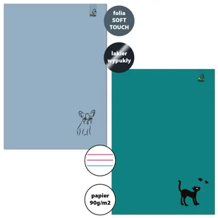 Paczka Zeszyt A4 32K. 3-Linie Kolor Animal Sketch Mix Pakiet 5 Sztuk - Zeszyty szkolne - miniaturka - grafika 1