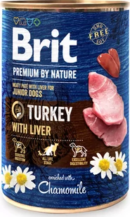 Brit Premium by Nature Junior Turkey & Liver 400g - Mokra karma dla psów - miniaturka - grafika 3