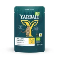 Mokra karma dla kotów - Yarrah Bio Pouch Filety w sosie 14 x 85 g Kurczak - miniaturka - grafika 1