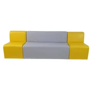 Meble i wyposażenie gabinetów medycznych - Zestaw siedzisk dla dzieci MODULO 2 NC569 - 170x49x52 cm - miniaturka - grafika 1