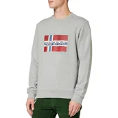 Bluzy męskie - Bluza męska Napapijri Bilo bawełniana szara-S - miniaturka - grafika 1