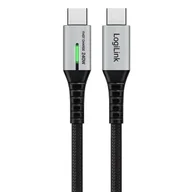 Kable USB - LogiLink USB-C 20 Gb/s, 240W 0.5m w oplocie czarny - miniaturka - grafika 1