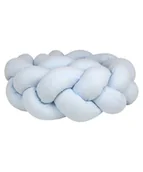 Ochraniacze do łóżeczka - Ochraniacz do łóżeczka warkocz "Bawełna błękitna" - 320cm - miniaturka - grafika 1