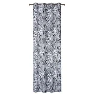 Zasłony - Zasłona z kółkami YSTAD 140 x 260 cm biało-czarny - miniaturka - grafika 1