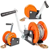 Wciągarki - WYCIĄGARKA WCIĄGARKA RĘCZNA KORBOWA LINOWA 1200 LBS 545kg FALON-TECH - miniaturka - grafika 1