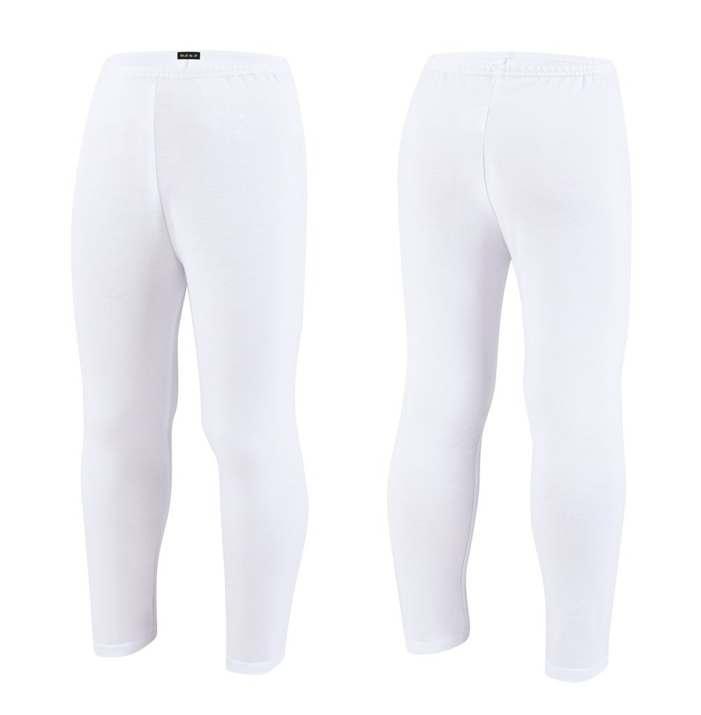 Bawełna Legginsy Getry Dziecięce 158, BIAŁY Leginsy