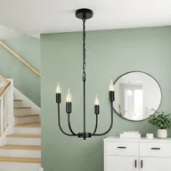 Lampy sufitowe - Lampa wisząca Adero czarny żyrandol loftowy 4-punktowy - miniaturka - grafika 1