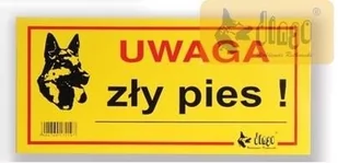 Dingo Tabliczka ostrzegawcza metalowa &quot;Uwaga zły pies!&quot 17219 - Pozostałe akcesoria dla psów - miniaturka - grafika 1