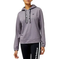 Bluzy sportowe damskie - Bluza New Balance WT31180ZNC - szara - miniaturka - grafika 1