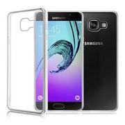 Etui i futerały do telefonów - Samsung Galaxy A5 (2016)  przezroczyste etui platynowane SLIM srebrne. - miniaturka - grafika 1