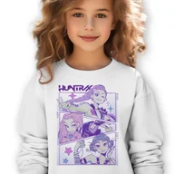 Bluzy dla dziewczynek - Bluza Dziecięca Biała RUMI MIRA ZOEY Do Szkoły K-pop Muzyka Wz Rozm 152 cm - miniaturka - grafika 1