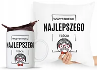 Gadżety dla niej i dla niego - ZESTAW PODUSZKA + KUBEK PREZENT DLA TEŚCIA TATY z Nadrukiem ze Zdjęciem - miniaturka - grafika 1