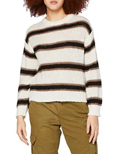 SPARKZ COPENHAGEN Damski sweter z dzianiny w paski Anni, Off-White, L - Swetry damskie - miniaturka - grafika 1