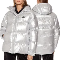 Kurtki damskie - Puma kurtka zimowa damska puchowa srebrna oversize 589584 10 M - miniaturka - grafika 1