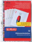 Koszulki na dokumenty - Herlitz Koszulki obwoluty A4 z boczną klapką 10 szt. - miniaturka - grafika 1