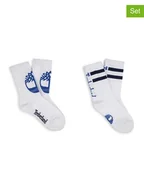 Skarpetki damskie - Timberland Skarpety (2 pary) w kolorze biało-niebieskim - miniaturka - grafika 1