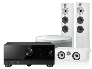 Kino domowe Yamaha RX-A6A (czarny) + 603 S3 + HTM6 S3 + MusicCast 50 (biały) - Kino domowe - miniaturka - grafika 1