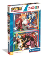 Puzzle - Clementoni, puzzle 2x60 super kolor sonic 24821 - miniaturka - grafika 1