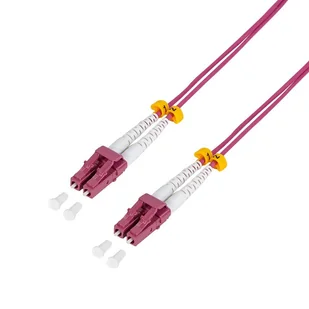 LogiLink światłowód OM4 LC-LC 100m fioletowy FP4LC11 - Patchcordy - miniaturka - grafika 1