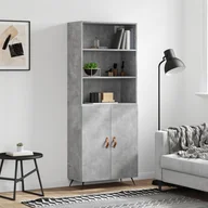 Witryny - vidaXL Witrynka, szarość betonu 69,5x34x180 cm materiał drewnopochodny - miniaturka - grafika 1