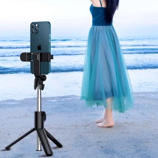 Uchwyt Alogy Bezprzewodowy Selfie Stick Bluetooth składany Tripod Mini statyw do telefonuZ lampką LED - Selfie stick - miniaturka - grafika 10