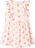 Sukienki i spódniczki dla dziewczynek - vidaXL Sukienka dziecięca z falbankami, jasnoróżowa, 104 - miniaturka - grafika 1
