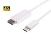 Kable USB - Kabel USB MicroConnect USB3.1 C DP M-M 1M White USB3.1CDPBW1 - miniaturka - grafika 1