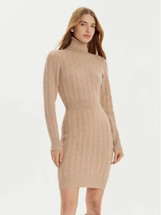 Fracomina Sukienka codzienna FR24WD5010K53201 Beżowy Slim Fit - Sukienki - miniaturka - grafika 1