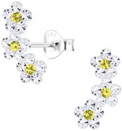 Biżuteria dla dzieci - Kolczyki Kwiatki Srebrne Sztyft Dla Dziewczynki Srebro Próba 925 Wkrętki - miniaturka - grafika 1