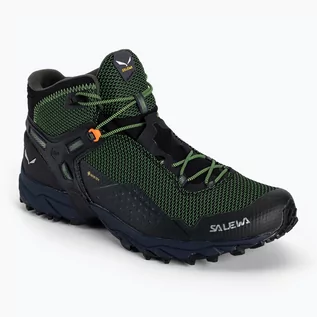 Buty trekkingowe męskie - Salewa Buty trekkingowe męskie Ultra Flex 2 Mid GTX zielone 61387 - grafika 1