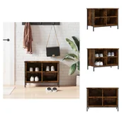 Szafki na buty - vidaXL Stojak na buty dąb wędzony 69x35x50 cm materiał drewnopochodny - Stojaki i szafki na buty - miniaturka - grafika 1