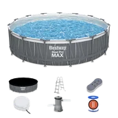 Baseny ogrodowe - Basen Stelażowy 15FT 457x107 cm SteelPRO BESTWAY - miniaturka - grafika 1