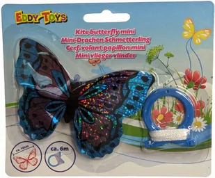 Eddy Toys Latawiec motyl dla dzieci E-19435-BLU-PUR - Zabawki i gry sportowe - miniaturka - grafika 1