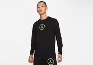 Koszulki męskie - Nike Air Jordan Sport Dna Hbr Long-Sleeve Crew Black - miniaturka - grafika 1