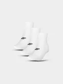 Skarpetki damskie - 4F Skarpety casual za kostkę (3-pack) damskie - białe 39-42 - miniaturka - grafika 1