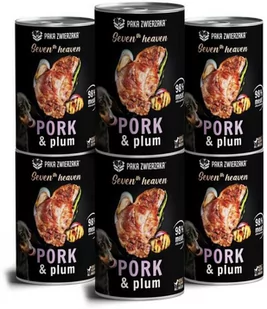 PAKA ZWIERZAKA - ZESTAW Seven th Heaven mokra karma dla psa schab ze śliwką puszka 6 x 400g - Mokra karma dla psów - miniaturka - grafika 1