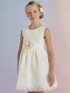 Sukienki i spódniczki dla dziewczynek - Abel & Lula Sukienka elegancka 5022 Biały - grafika 1