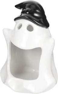 Świecznik Halloween Lampion Biały Duch Czapce Duszek Podgrzewacze Tealight - Świeczniki - miniaturka - grafika 1