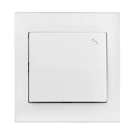 Wyłączniki światła i elektryczne - Polmark Włącznik schodowy INES Biały - miniaturka - grafika 1