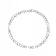 Bransolety męskie - Bransoletka Srebrna Pancerka 21 Diamentowana Męska - miniaturka - grafika 1