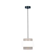 Lampy sufitowe - Lampa wisząca w stylu boho, biało-beżowa K-5270 z serii CEZAR - miniaturka - grafika 1