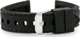 Pasek gumowy do zegarka U20 - czarny 18mm - Akcesoria do smartwatchy - miniaturka - grafika 1