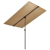 Parasole ogrodowe - vidaXL Parasol ogrodowy na słupku aluminiowym 2x1,5 m taupe 47339 - miniaturka - grafika 1