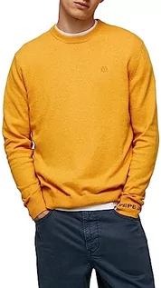 Swetry męskie - Pepe Jeans Andre Crew Neck sweter męski, 097ochre Yellow, 4 Jahre - grafika 1