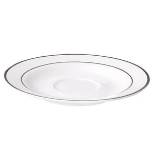 Spodek AMBITION Aura Silver 15.5 cm Biało-srebrny - Talerze - miniaturka - grafika 1