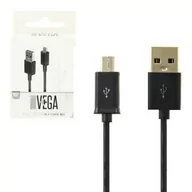 Kable USB - Kabel micro USB Vega premium czarny - miniaturka - grafika 1