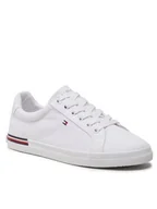Trampki damskie - Tommy Hilfiger Tenisówki Essential Stripes Sneaker FW0FW06954 Biały - miniaturka - grafika 1